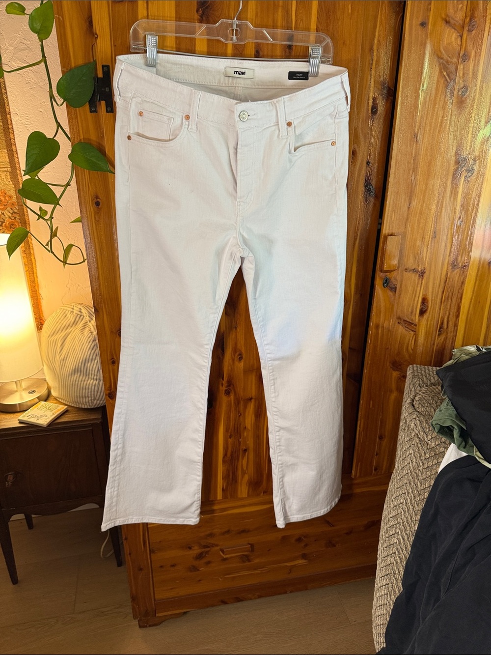 Mavi Off-White Straight Leg Women's Jeans